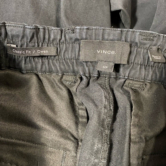 Vince Owen Twill Garment Dyed Pants Classic Fit Washed Soft Black Size Small - Picture 6 of 9